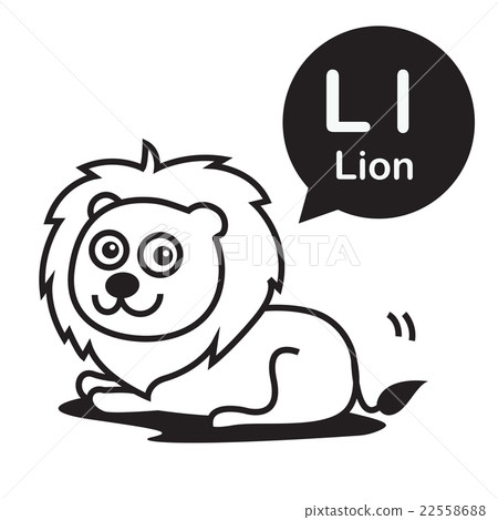 L Lion cartoon and alphabet for children  22558688