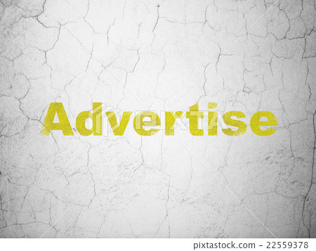Marketing concept: Advertise on wall background Marketing concept: Advertise on wall background 22559378
