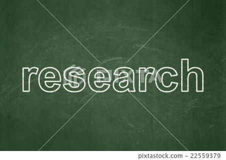 Advertising concept: Research on chalkboard 22559379