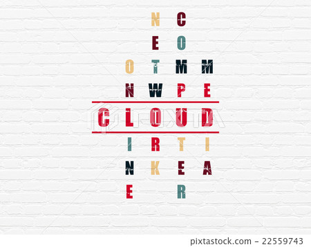 Cloud networking concept: Cloud in Crossword Cloud networking concept: Cloud in Crossword 22559743