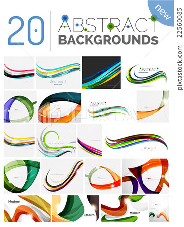 Collection of wave abstract backgrounds Collection of wave abstract backgrounds 22560085