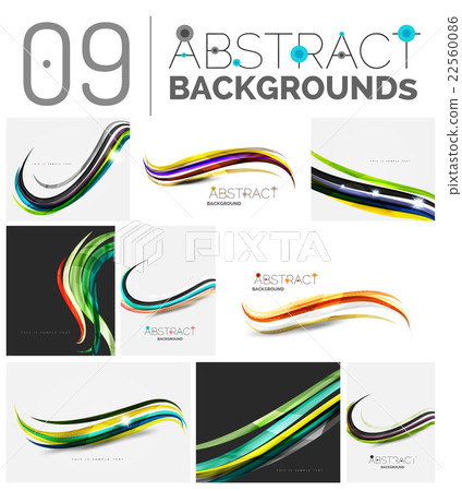 Set of smooth abstract backgrounds Set of smooth abstract backgrounds 22560086