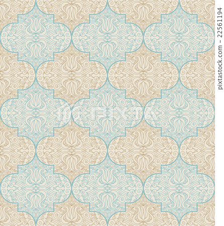 Vector seamless pattern with art ornament for - Stock Illustration ...