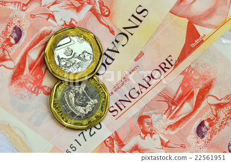 Singapore money on white background Singapore money on white background 22561951