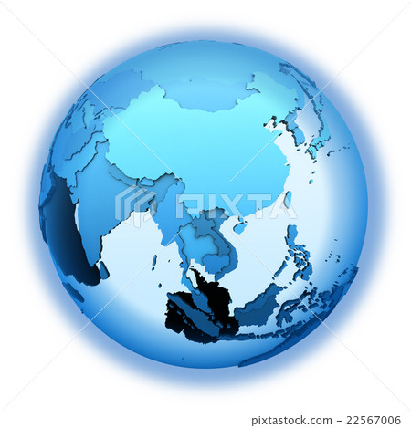 Southeast Asia on translucent Earth - Stock Illustration [22567006] - PIXTA