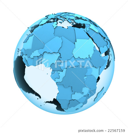 Africa on translucent Earth 22567159