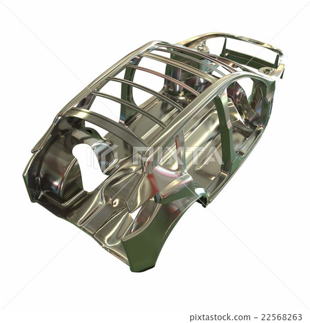 Car frame in steel. 3d illustration - Stock Illustration [22568263] - PIXTA