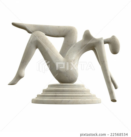 Abstract sculpture of graceful girl on a stand. Abstract sculpture of graceful girl on a stand. 22568534