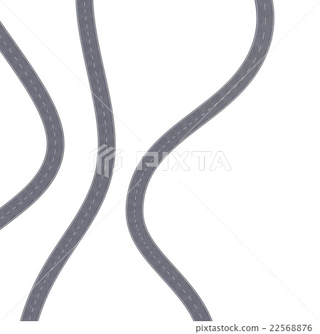 Asphalt roads top view isolated on white Asphalt roads top view isolated on white 22568876