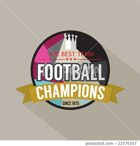 Football Champions Badge Vector Illustration. 22570167