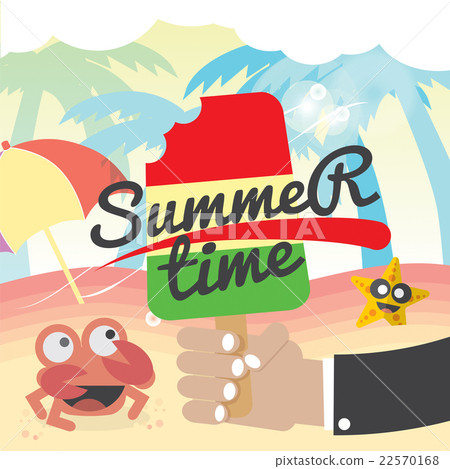 Summer Time Concept Banner Vector Illustration. 22570168