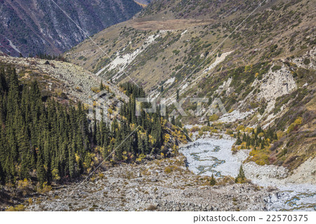The panorama of mountain landscape of Ala-Archa The panorama of mountain landscape of Ala-Archa 22570375