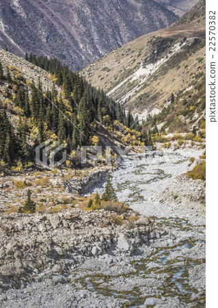 The panorama of mountain landscape of Ala-Archa The panorama of mountain landscape of Ala-Archa 22570382