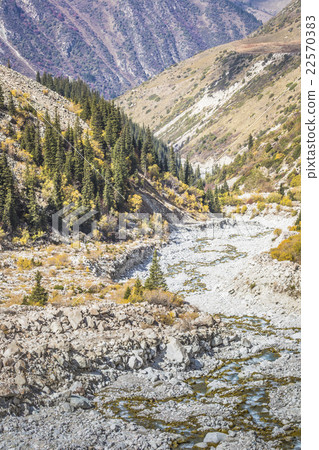 The panorama of mountain landscape of Ala-Archa The panorama of mountain landscape of Ala-Archa 22570383