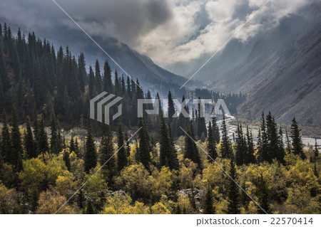 The panorama of mountain landscape of Ala-Archa 22570414