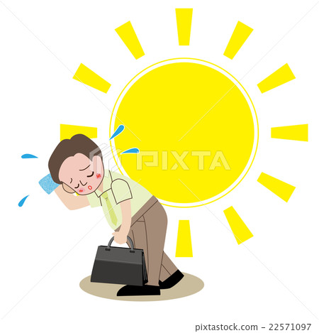 一個在炎熱中苦澀的上班族的人 22571097