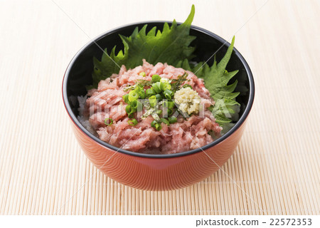 Negitoro on a bowl 22572353