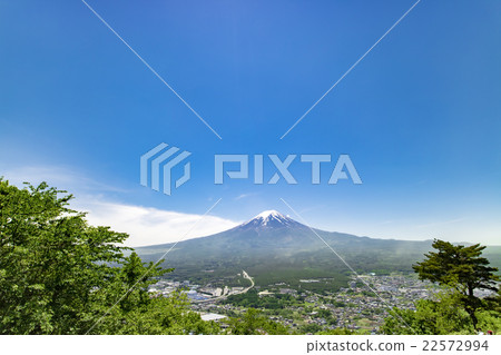 Mt. Fuji of Mt. Fuji seen from the hill of Lake Kawaguchi Mt. Fuji of Mt. Fuji seen from the hill of Lake Kawaguchi 22572994
