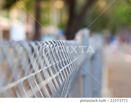 Metal fence closed up 22573771