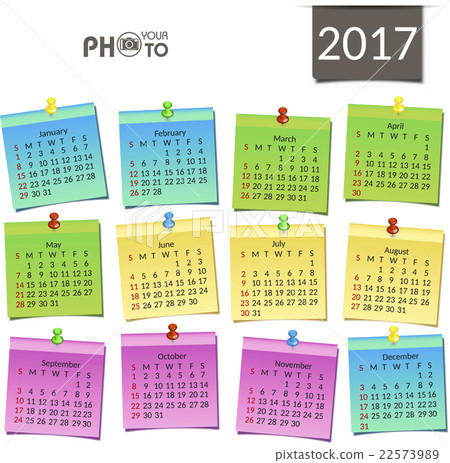 Calendar 2017. Week starts from Sunday Calendar 2017. Week starts from Sunday 22573989