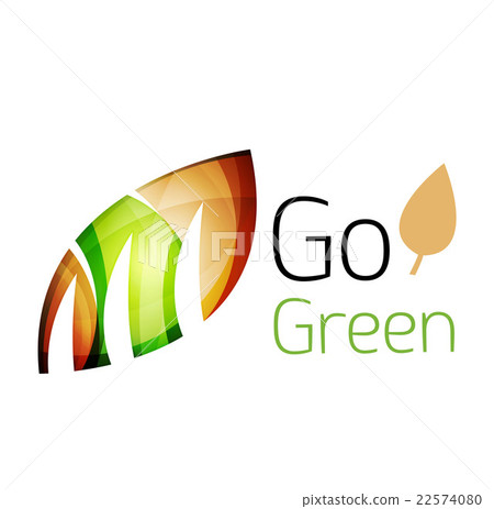 Geometric abstract leaf logo 22574080