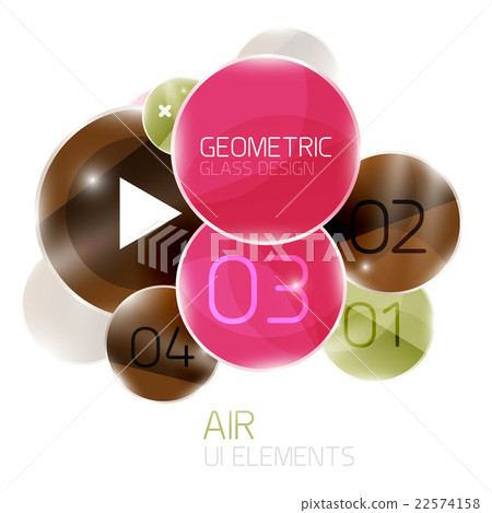 Colorful glass circles composition 22574158