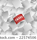 tax concept with falling papers 22574506
