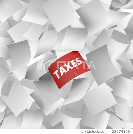 tax concept with falling papers tax concept with falling papers 22574506