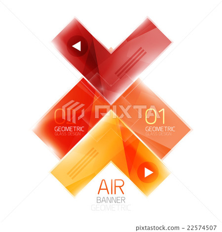 Color glossy glass arrow banner 22574507