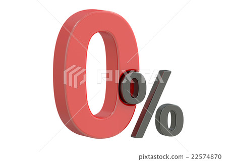Zero 0 percent discount concept, 3D rendering Zero 0 percent discount concept, 3D rendering 22574870