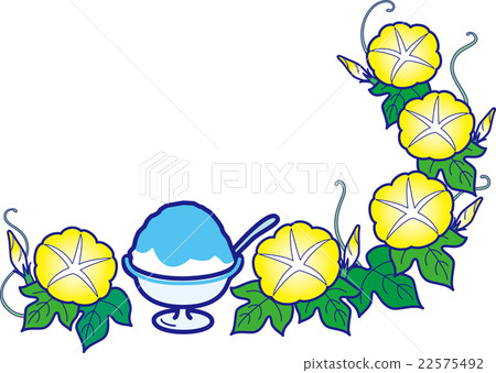 牽牛花和刨冰夏天甜點 22575492
