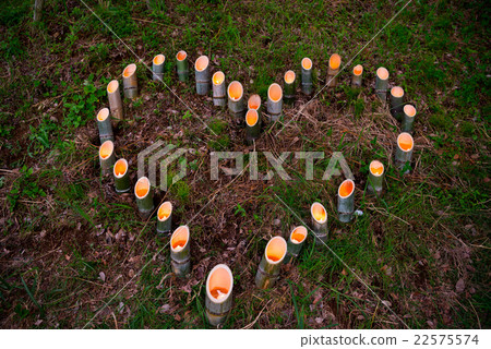 Bamboo lantern evening 22575574