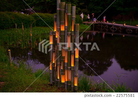 竹燈籠晚上 竹燈籠晚上 22575581