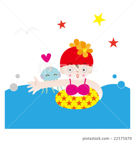 Swimsuit girl bitten by jellyfish 22575870