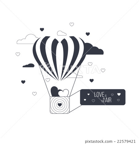 Love is in the air concept. Heart shaped balloon 22579421