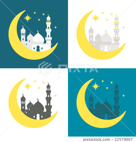 Flat design Ramadan background set 22579807