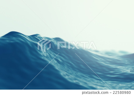 Sea, ocean wave close up with focus effects. 3d 22580980