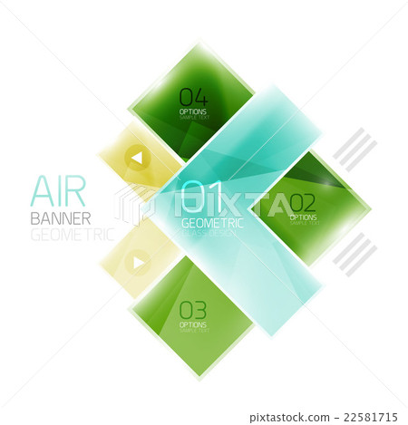 Color glossy glass arrow banner 22581715