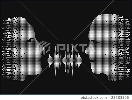 Vector illustration of two talking people Vector illustration of two talking people 22583596