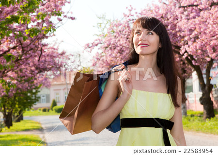 happy girl in a yellow dress happy girl in a yellow dress 22583954