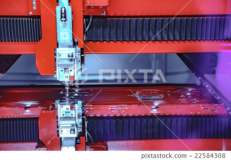 CNC Laser cutting of metal, modern industrial CNC Laser cutting of metal, modern industrial 22584308