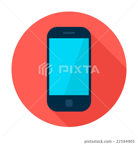 Mobile Phone Flat Circle Icon 22584905