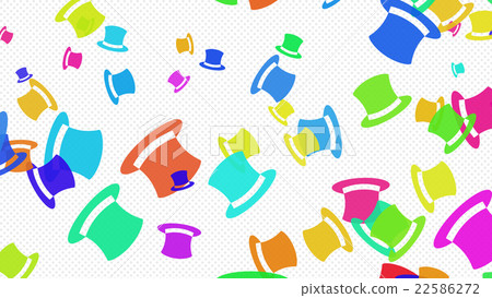 Colorful hat dot background material 22586272