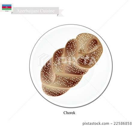 Traditional Azerbaijani Sweet Braided Bread 22586858