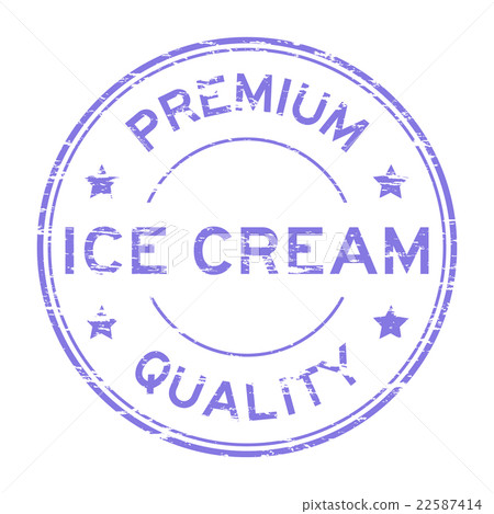 Grunge icecream premium quality stamp 22587414