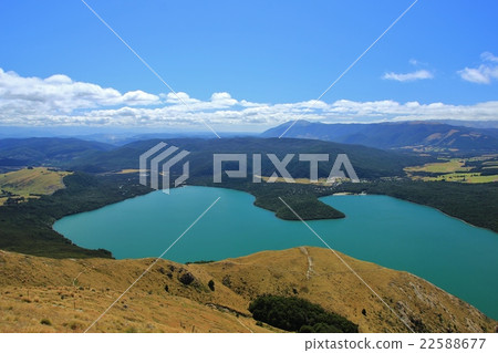 Turquoise Lake Rotoiti, view from Mt Robert Turquoise Lake Rotoiti, view from Mt Robert 22588677