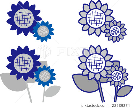 向日葵夏天花靛藍 22589274