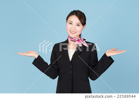 女商人藍色後面圖像 女商人藍色後面圖像 22589544