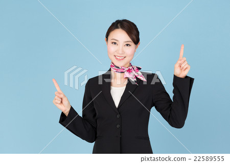 Business woman blue back image 22589555