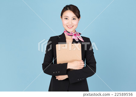 Business woman blue back image Business woman blue back image 22589556